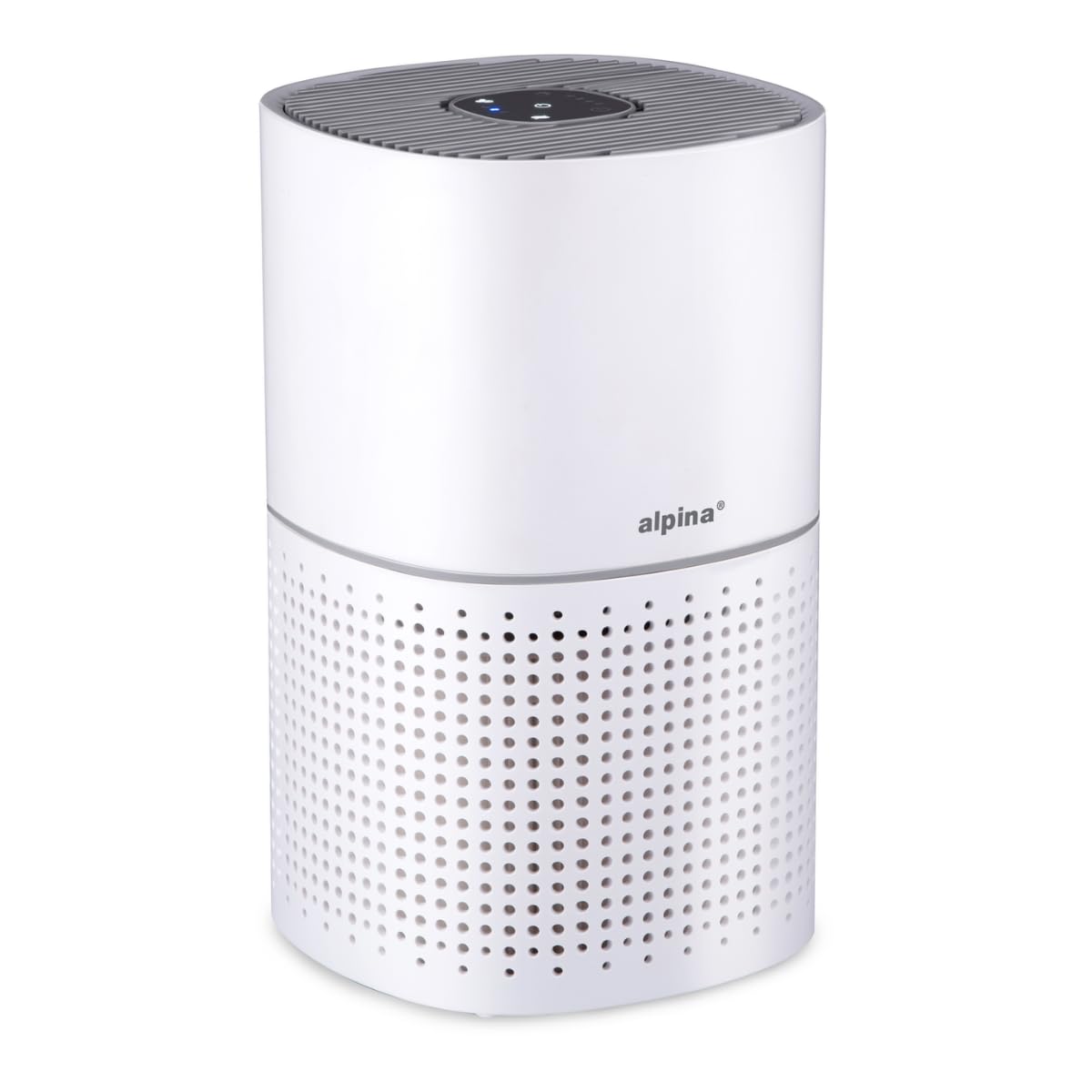 alpina Luftreiniger mit Ionisator - Air Purifier mit HEPA-Filter H11 - Luftfilter mit 3 Geschwindigkeiten - Lufterfrischer mit Timerfunktion - Stille Nachtmodus Räume bis 28 m² Weiß