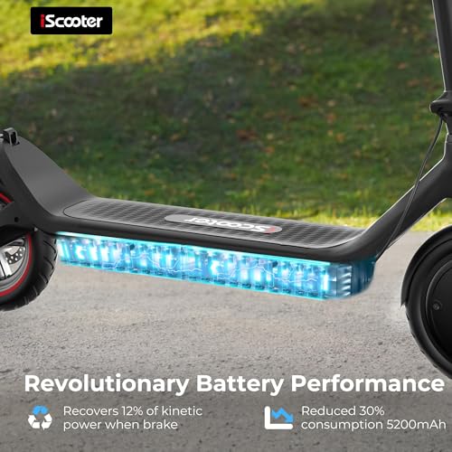 Image of iScooter Electric Scooter, 18 Miles Long Range, 18 Mph Top Speed, Commuting Electric Scooter with Cuise Control, Double Braking Systems E Scooter for Adults and Teens - i8L
