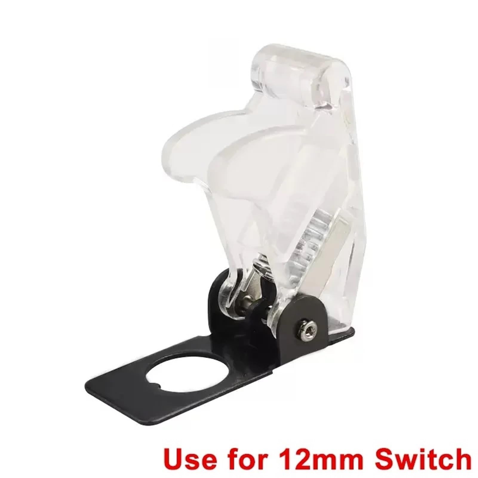 5/20 ensembles 12V20A SPST interrupteur à bascule interrupteur LED avec couvercle de protection voiture Auto couverture lumière LED interrupteur à bascule commande marche/arrêt(White lid,100 Sets)
