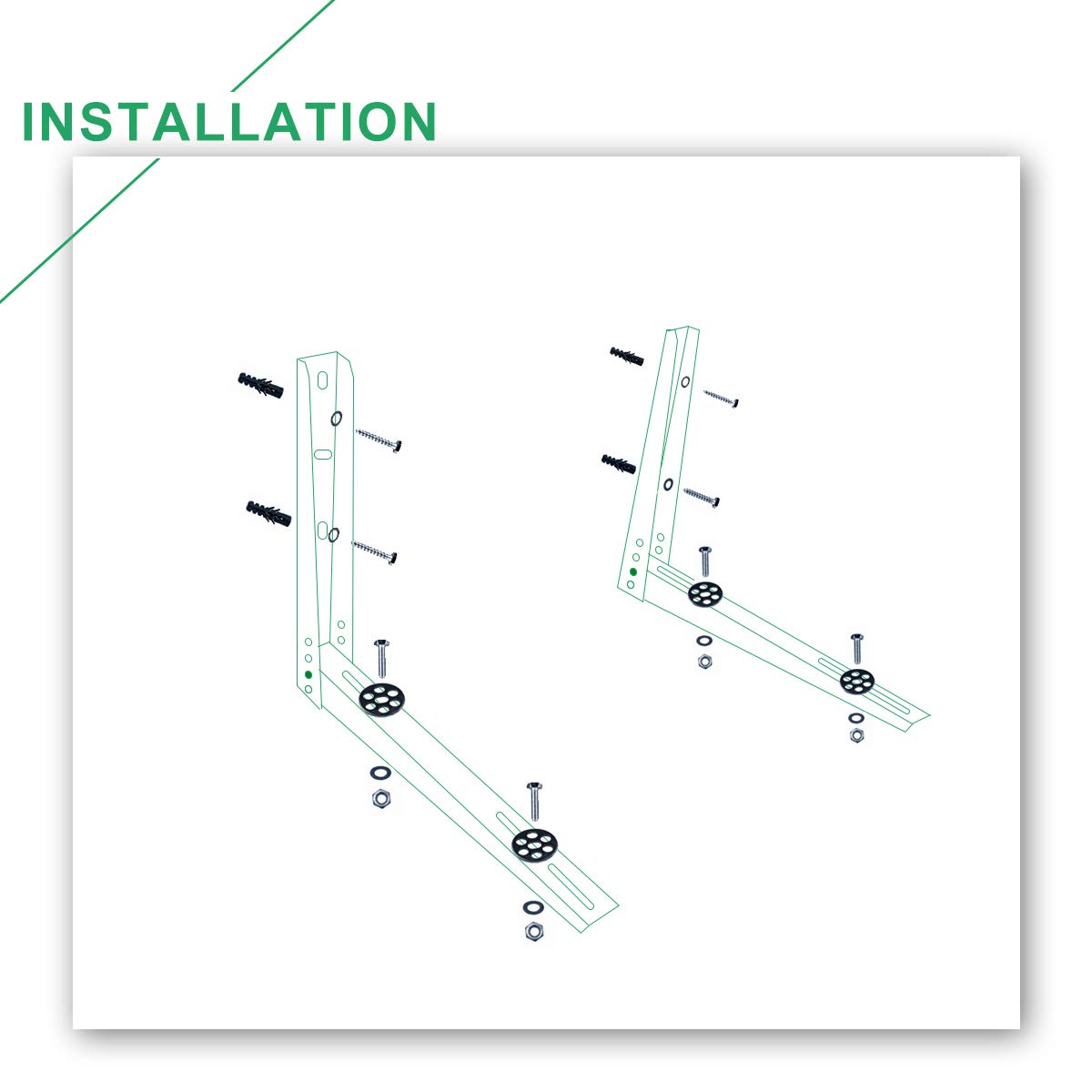 Forestchill Outdoor Wall Mounting Bracket For Ductless Mini Split Air ...