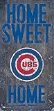 MLB Chicago Cubs Unisex Chicago Cubs Home Sweet Home Sign, Team Color, 6 x 12