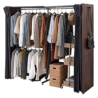 Amazon｜萩原 ハンガーラック クローゼット コートラック 大容量