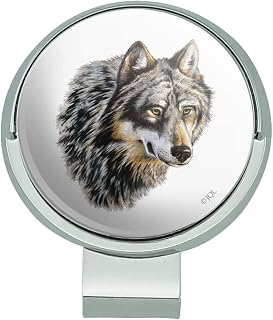 GRAPHICS & MORE Wild Wolf Head Golf Hat Clip with Magnetic Ball Marker