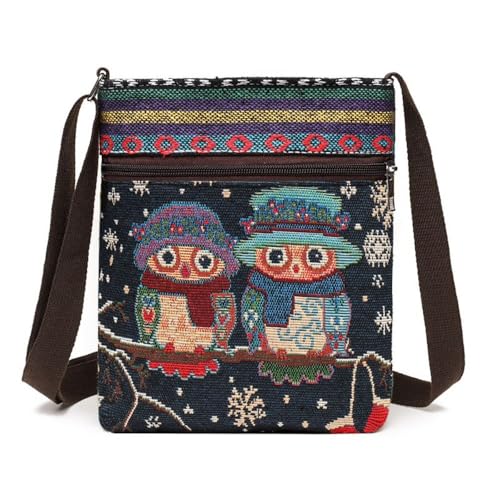 Square Ethnic Style Durable Large Capacity Crossbody Bag Embroidery Shoulder Bags Women