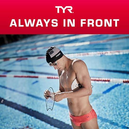 Image of TYR Catalyst Stroke Swim Paddles - Competitive Swimming Technique Equipment | Natural Palm Fitting | Durable K-Resin Construction | Stroke Technique & Power Building | Gridded Multi-Angle Silicone Straps