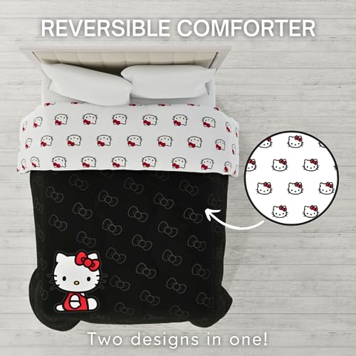 Image of Hello Kitty Bedding Super Soft Cozy Microfiber Reversible Comforter, Queen, (Officially Licensed Product) By Franco Collectibles
