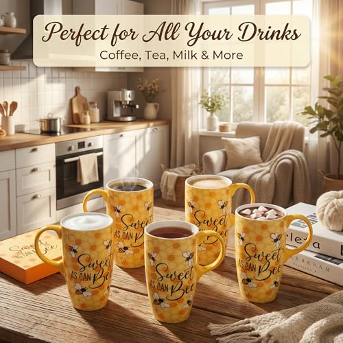 Taza de cerámica para viaje 17oz con tapa y caja regalo miniatura 5