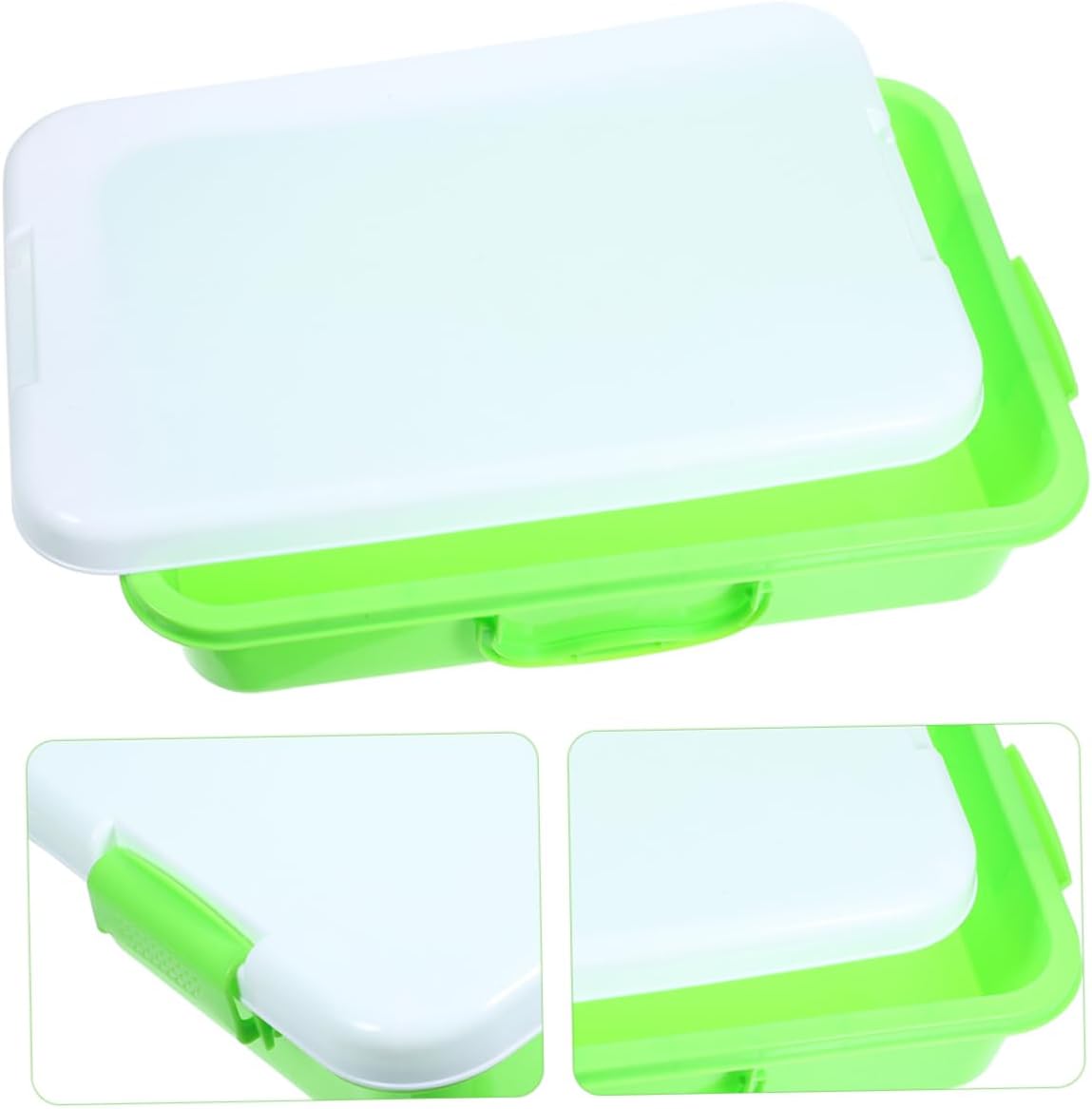 DOITOOL 2pcs Portable Storage Box Plastic Sand Tray with Lid for Indoor Outdoor Activities Durable and Easy to Carry for Organizing and Sand Items