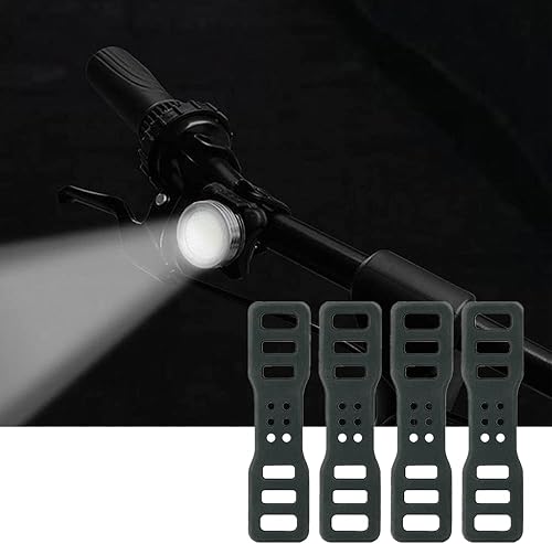 Miniatura 7 de 4 bandas de silicona para bicicleta, correas de goma de bicicleta de ciclismo, banda de montaje de silicona para linternas, teléfonos celulares,