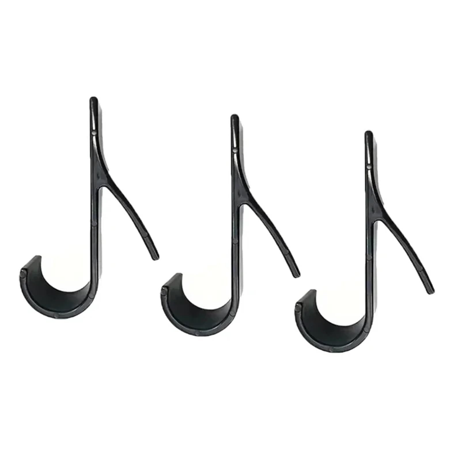 Shungong B-3Pcs-Black 3/6Pcs Heated Towel Rack Hooks - Durable Space-Saving Bath Hooks For Towels, Scarves, And Clothes(B-3Pcs-Black)