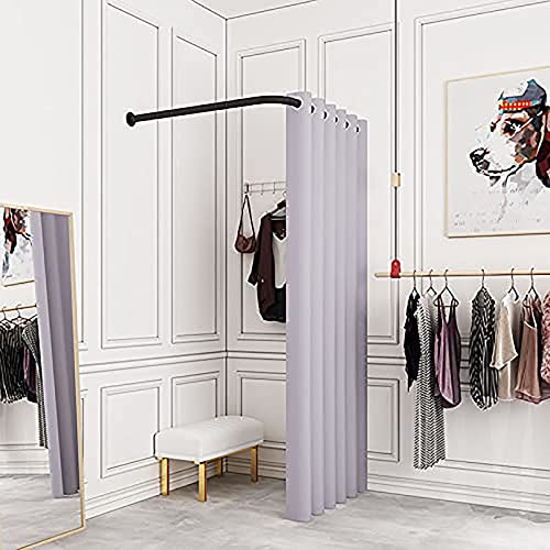 Probador de tienda de ropa en forma de L, divisor de protección de privacidad, vestidor móvil, zona de cambio de pared, fácil instalación, ideal para centros comerciales y espacios comerciales