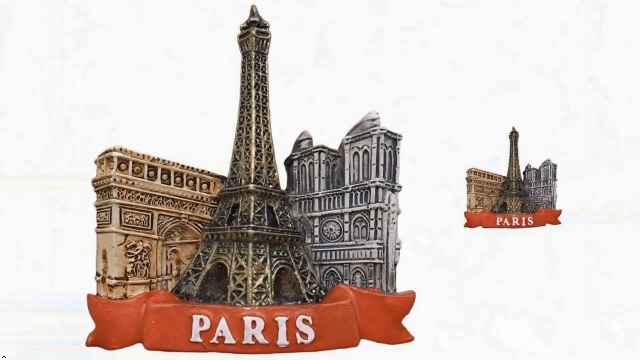 Imán para refrigerador 3D Torre Eiffel París de resina miniatura 7