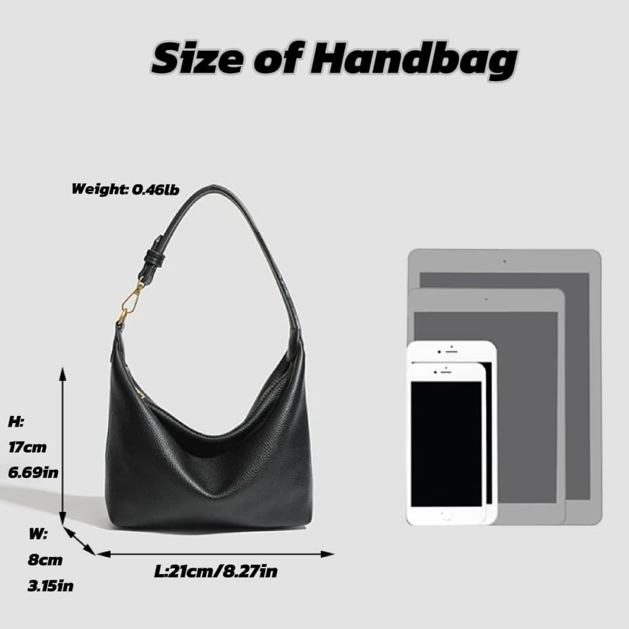 Small Hobo Bags for Women Soft Slouchy Shoulder Bag with Zipper and PU Leather Handle 20252
