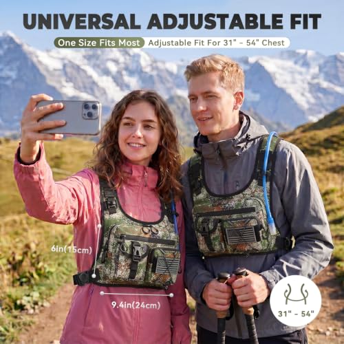 Image of Criuage USA Patent Running Hydration Vest Backpack, Lightweight Chest Pack with 2.0L Water Bladder Bag Daypack for Hiking Running Cycling Race Marathon for Women Men