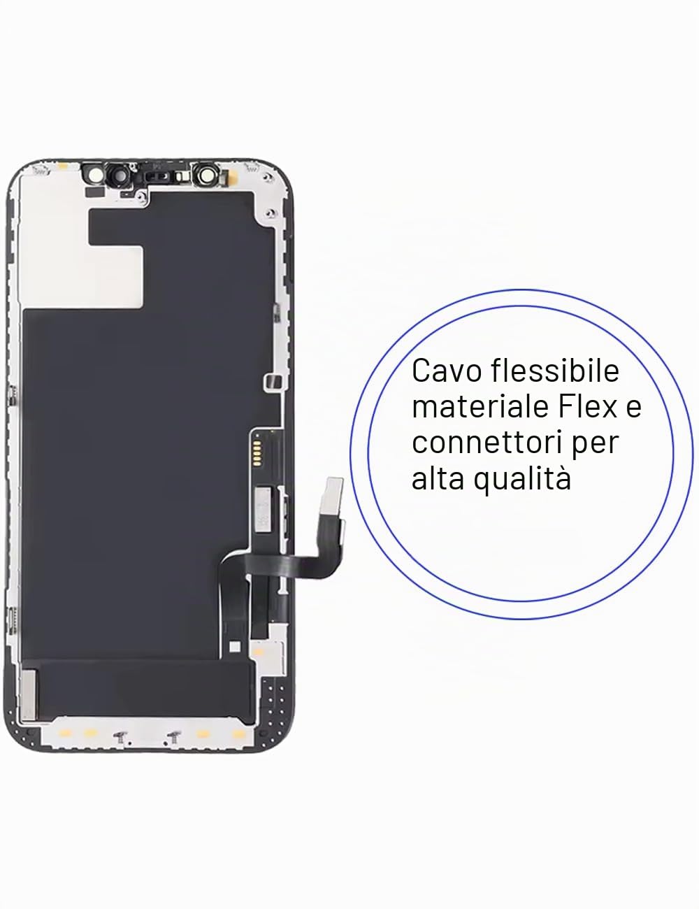Display Schermo per iPhone 12/12 Pro A2403 A2172 A2402 A2404 | con kit di riparazione，HD Display，Sostituire lo schermo,per Modello：A2407 A2341 A2406 A2408