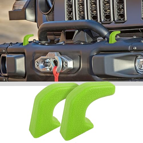 JWWY Jeep Wrangler Tow Hook Covers Green