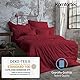 Komfortec Premium Bettwäsche 135x200 mit 1 Kissenbezug 80x80 cm Set aus Gebürstetes Mikrofaser - Rot