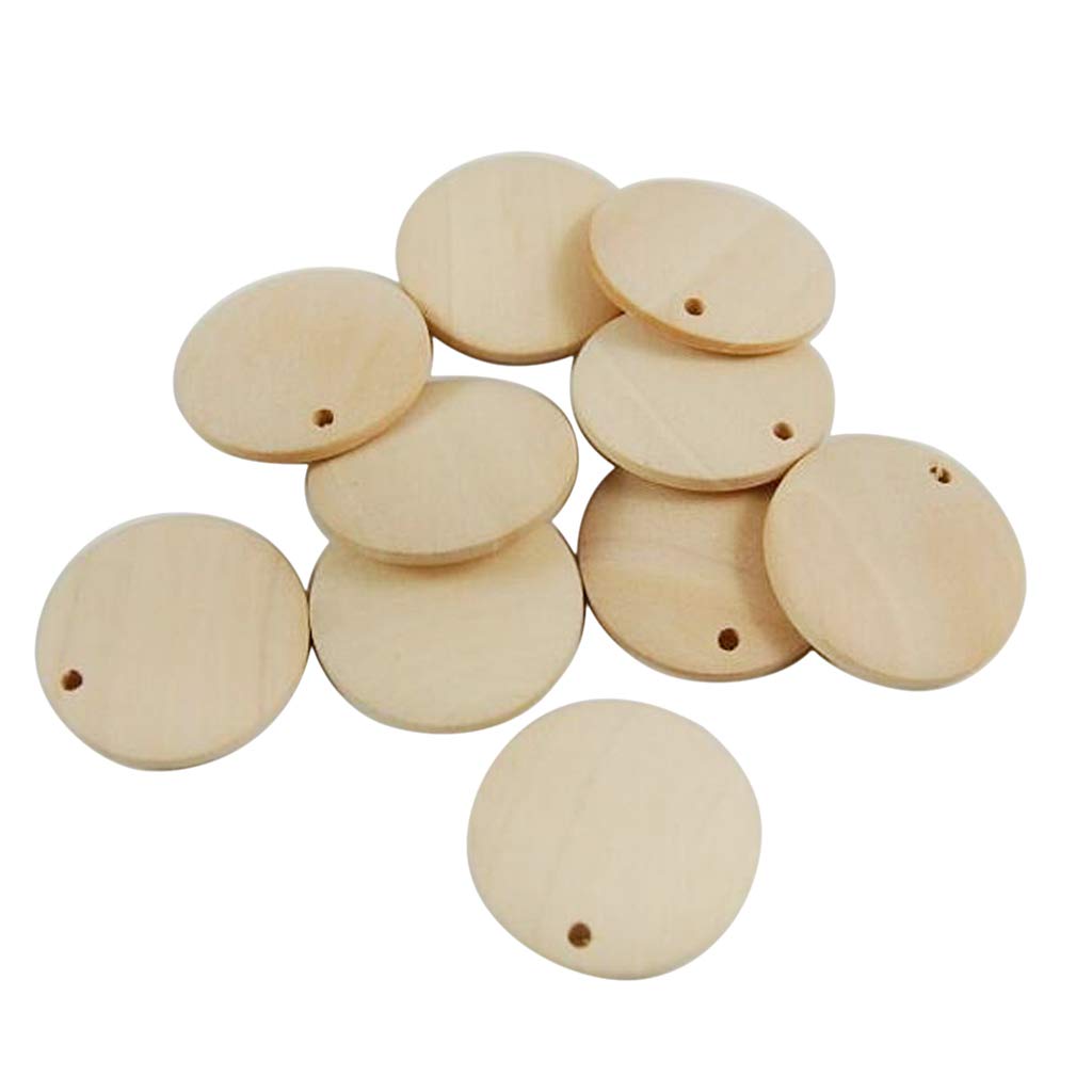 Schmuckherstellung 100 Stück rustikale Holz-Weihnachts-Scrapbooking-Verzierungen, Leere Holzstücke for DIY-Bastelarbeiten, Babyparty, Hochzeit, Geburtstag, Party-Dekoration, 30 mm
