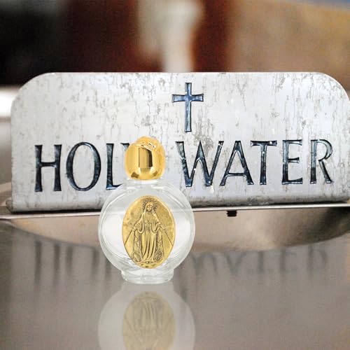 Contenedor de agua bendita para bautizos: pack de 6 botellas religiosas mini 5