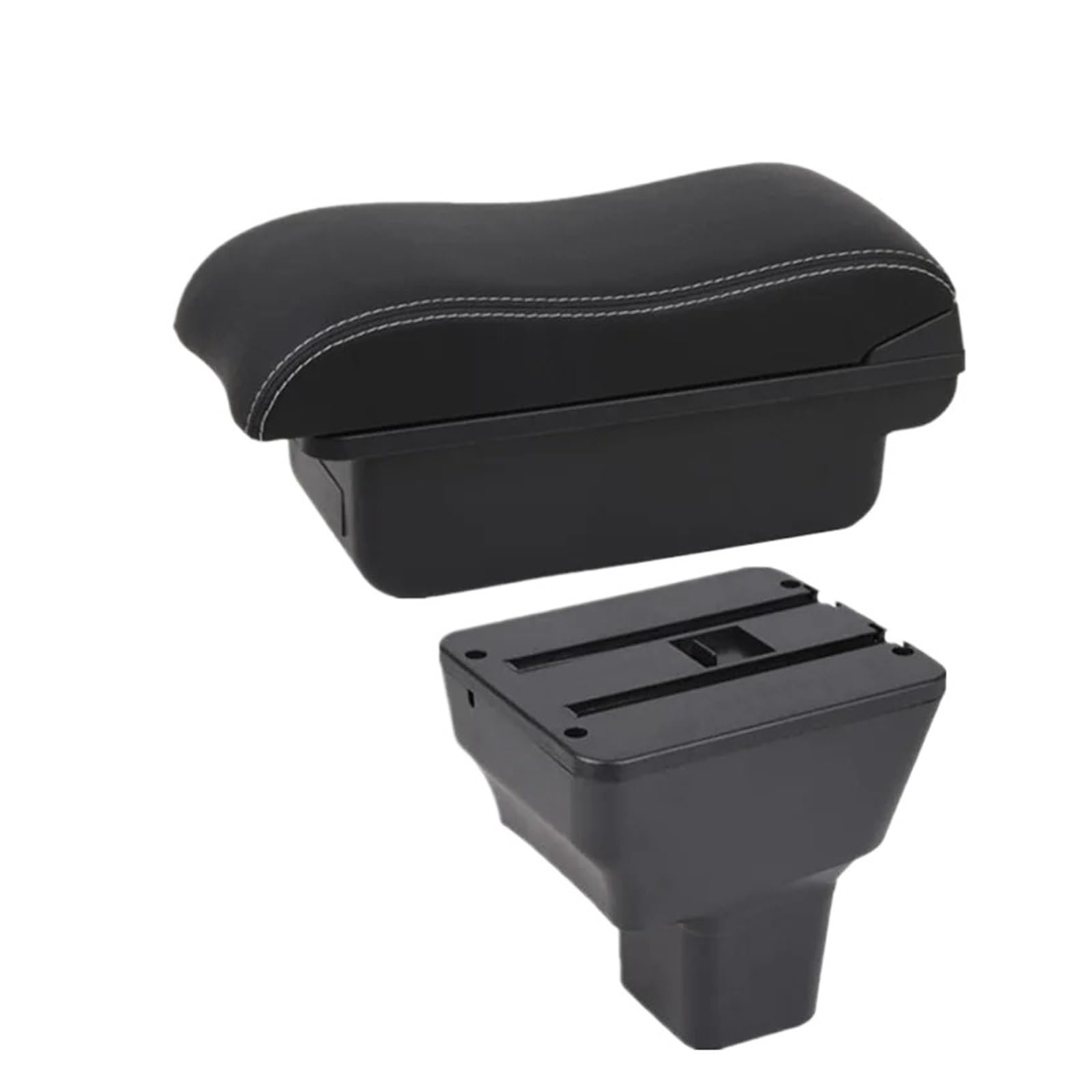 UMDJJU For Nissan For Kicks 2016-2024 Storage Box Interior Dedicated Retrofit Car Accessories Car Centre Console Armrest Box(A2 white line No USB)