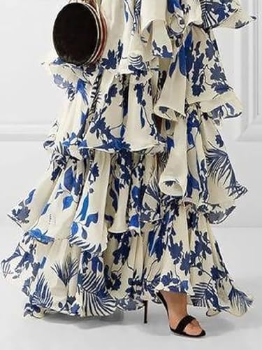 Women's 2025 Summer Crossover Halter Bohemian Print Dress Holiday Style Cross Strap Halter Neck Backless Dres2