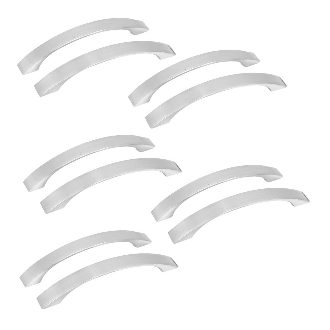 Uxcell Silver Sourcingmap 125Mm Long Stainless Steel Arch Knobs Cabinet Door Pull Handles 10Pcs