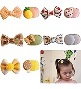 Petunny Baby Girl Hair Clips,10Pcs Flower Hair Bows Clips Fully Lined Alligator Hair Accessories ...