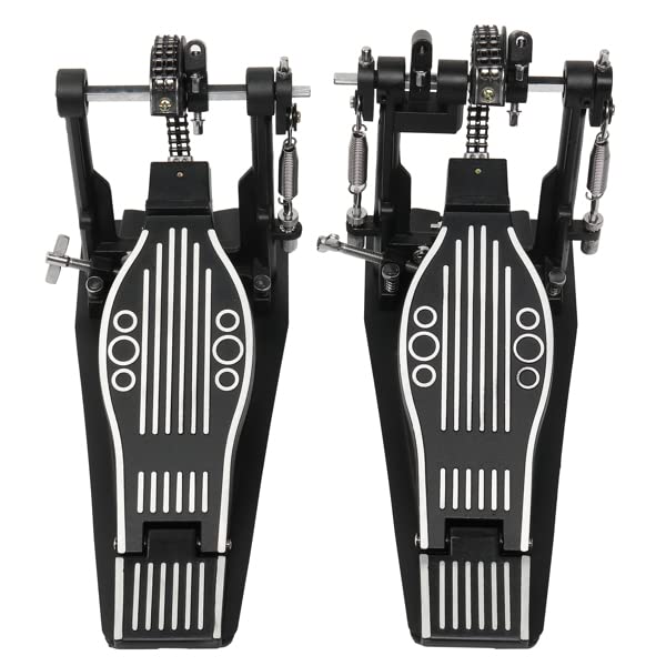 NovaXZ Wool Felt Hammer Double Drum Pedal Professional Double Bass Drum Pedal Black