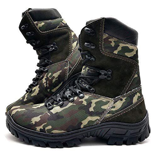 Coturno Militar Guardian Bmbrasil Couro Semi-impermeável Camufalda 37