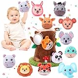Arrowbash Plush Safari Animal Tree House Playset, 13 PCS Soft Forest Animals, Sensory Learning Toys for Infants 6–12 Months, Toddlers 1–3 Gift, Birthday Gift