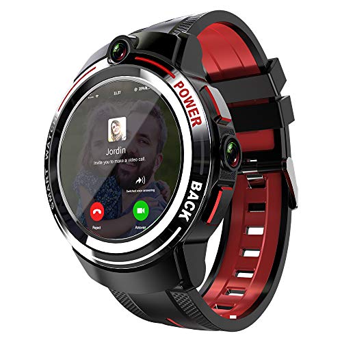 YTBLF 4G Call Smart Watch, 3 + 32GB Facial Recognition Dual Cameras, Android 7.1 System, 1.39-inch High-Definition Screen, 830mAh IP67 Waterproof WiFi Bluetooth GPS Sports