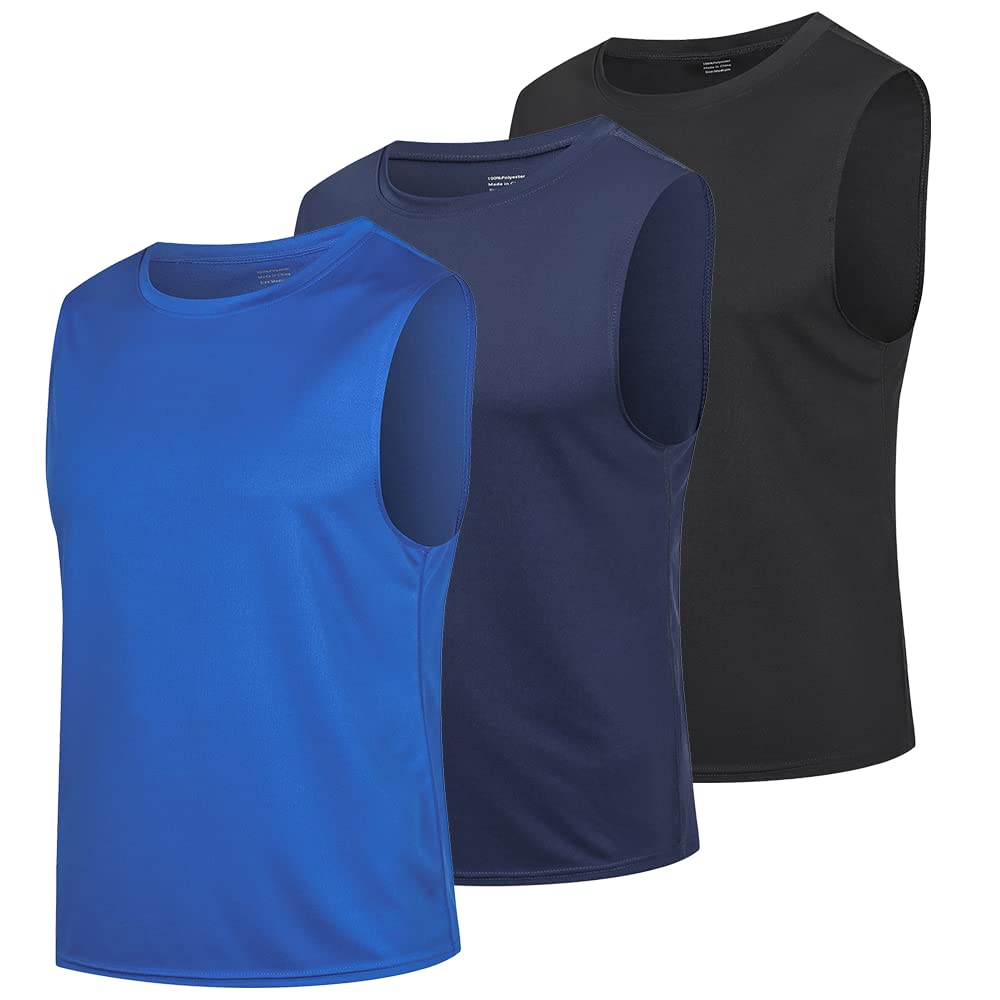 HUAKANG Paquete de 3 or 5 Camiseta Tirantes para Hombre Secado rápido Gimnasio Ropa Deportiva Camiseta sin Mangas para Entrenamiento Running