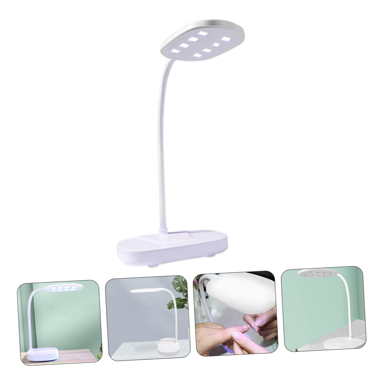 Lámpara de Uñas 12w USB de Plástico Color Claro, Plegable y Portátil
