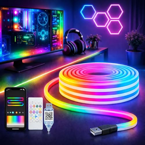 Gesto RGBIC Neon Rope Light 5V USB 5M - Image 2