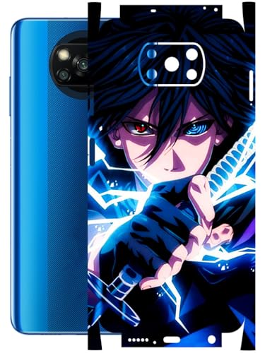 Image of AtOdds - Full Body Back Screen Guard Protector Film - Lamination Wrap Skin Sticker Compatible with Poco X3 PRO | Scratchproof Matte Finish (Anime 42)