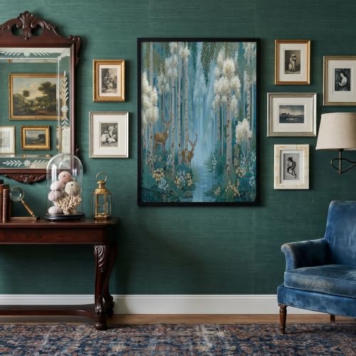 Lienzos decorativos de pared que transmiten la paz de un bosque natural en acuarela
