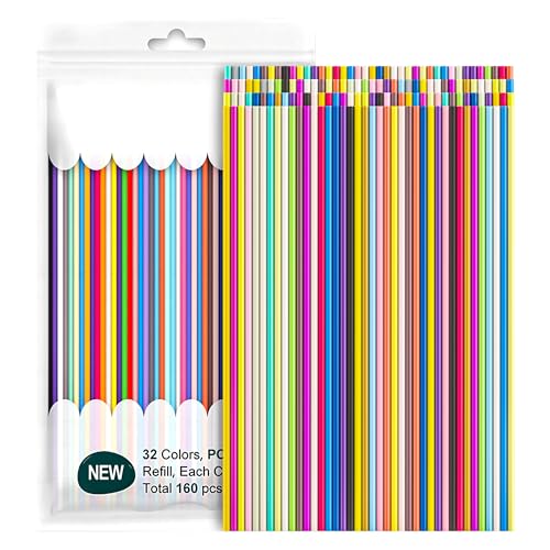 CEOTIS 3D-Stift PCL Filament in 32 Farben kompatibel mit 3Doodler Start+ Stift Nachfüllpackung mit 5 Stück pro Farbe insgesamt 160 Stück