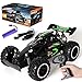 AERFGDE Remote Control Car, 2.4GHz High Speed RC Car with LED Lights and Rechargeable,4WD Off-Road Monster Truck, Fun Toy Vehicle Christmas and Birthday Gifts for Adults (Blue Color)