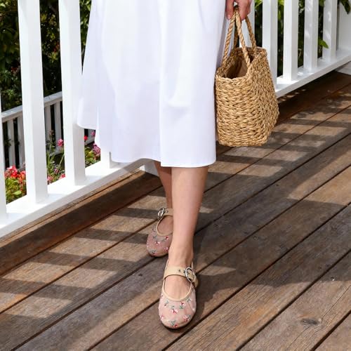 Image of Gothictor Women's Mesh Ballet Flats Round Toe Leopard Mary Jane Shoes Women | Cushioned Comfort, Easy to Style, Buckle Strap, Cheetah Print, Ballerina, Breathable, Lightweight, Dressy Casual, Non-Slip