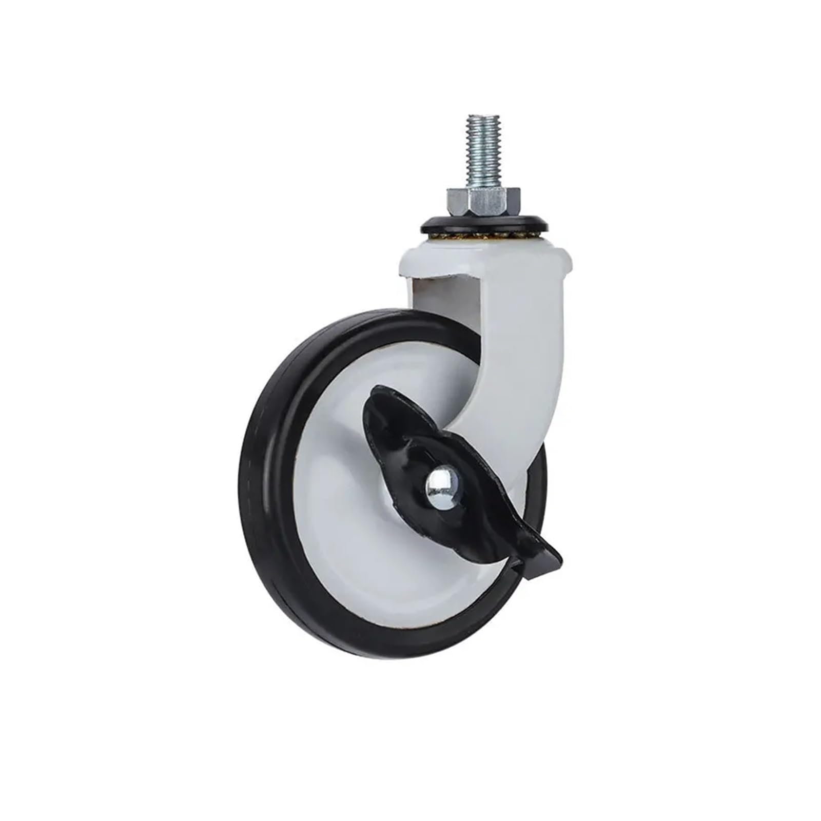 MXXDMOPD 4 Pieces/Patch 3 inch Screw M8 Pp Wheel/Brake Dining Wheel/Caster Trolley Silent Wheel Furniture(Universal)
