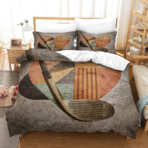 Housse de couette club de golf imprimée 3D microfibre pour enfant - 3