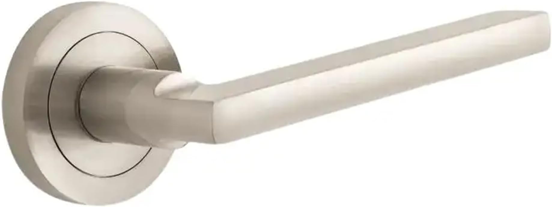 Scylla Lever on Rose Door Handle - Sleek Design - Brushed Nickel - 1 Pair - Fixings Included - Interior Use