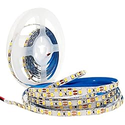 Estanteria String Barcelona Tyun 12V Tira de luz LED, 5 mm de Ancho, 600 LEDs Blanco Natural 4000K Tiras LED 5 Metros SMD 2835 IP20 Tira de Luces LED Flexible para Jardín, Dormitorio, Decoración de Cocina