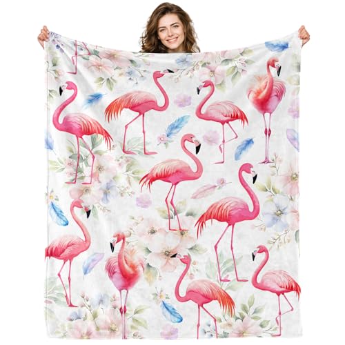 Flamingo Blanket Pink Flamingo Gifts for Kids Soft Blanket for Boys Girls Room Decor Cozy Throw Blankets Christmas Birthday Gifts for Toddlers Teens Couch Bed 60 X 50