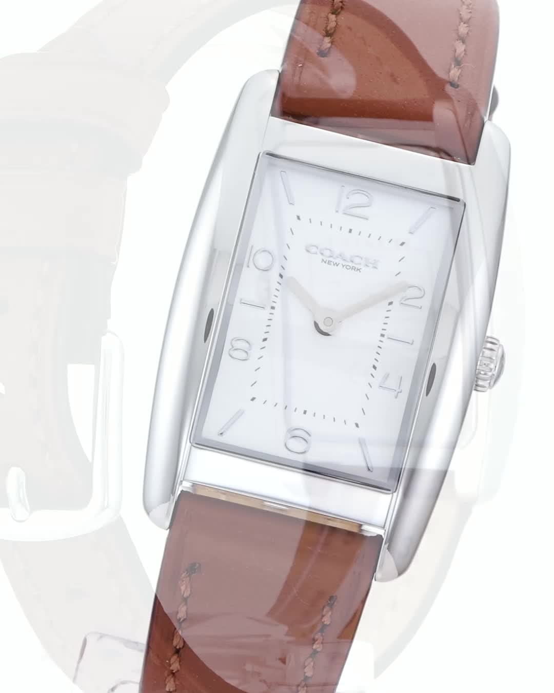 Amazon.co.jp: COACH コーチ 腕時計 リース 24x35mm スクエア