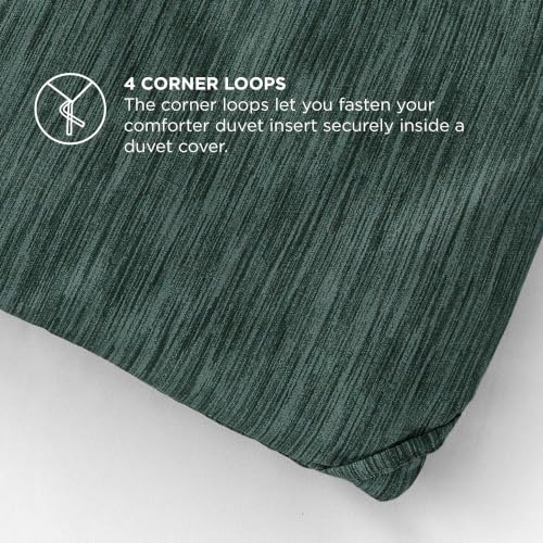 Image of Bedsure Full Comforter Set - Emerald Green Soft Bedding for All Seasons, Cationic Dyed Bed Set, 3 Pieces, 1 Full Size Comforter (82 inchx86 inch) and 2 Pillow Shams (20 inchx26 inch+2 inch)