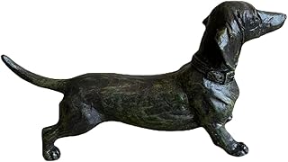 Comprar BESTYASH Figurita de Perro Salchicha Negro de Resina Adorno para Decoración de Oficina y Estatua de Animales de Resina Tamaño Decoración Interior y Exterior
