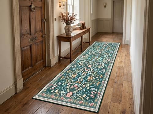 Image of ANSTHOM Runner Rugs for Hallway 60 x 180 cm, Washable Rugs for Entryway Kitchen Runner, Soft Vintage Area Rugs for Bedroom Living Room Rug, Carpet Run