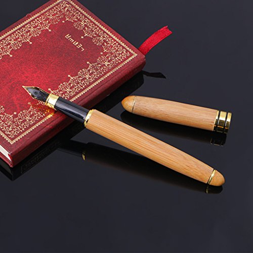 Mentin 1pc Penna stilografica in bambù fine