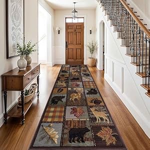 Rusticcabinbearrunnerrug2x7ftlodgewildlifebearmoosearearuganimalsplantsmapleleafprintcarpetcountrystylefloormatswashablehallwayrugsnonslipentrancerunnerfloorcarpet  Urban Country Home Decor Rustic cabin bear runner rug 2x7ft lodge wildlife bear moose area rug animals plants maple leaf print carpet country style floor mats washable hallway rugs non slip entrance runner floor carpet  urban country home decor